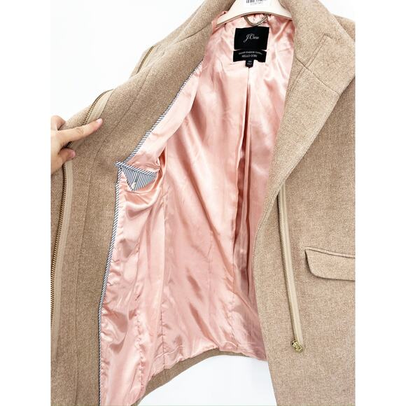 J. Crew Cocoon Coat in Italian Stadium Cloth Wool Blend in Cream 00 - Picture 6 of 8